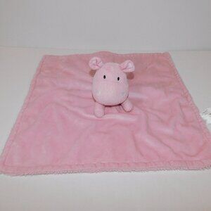 Piccolo Bambino Pink Hippo Plush Security Blanket Baby lovey nunu Comforter